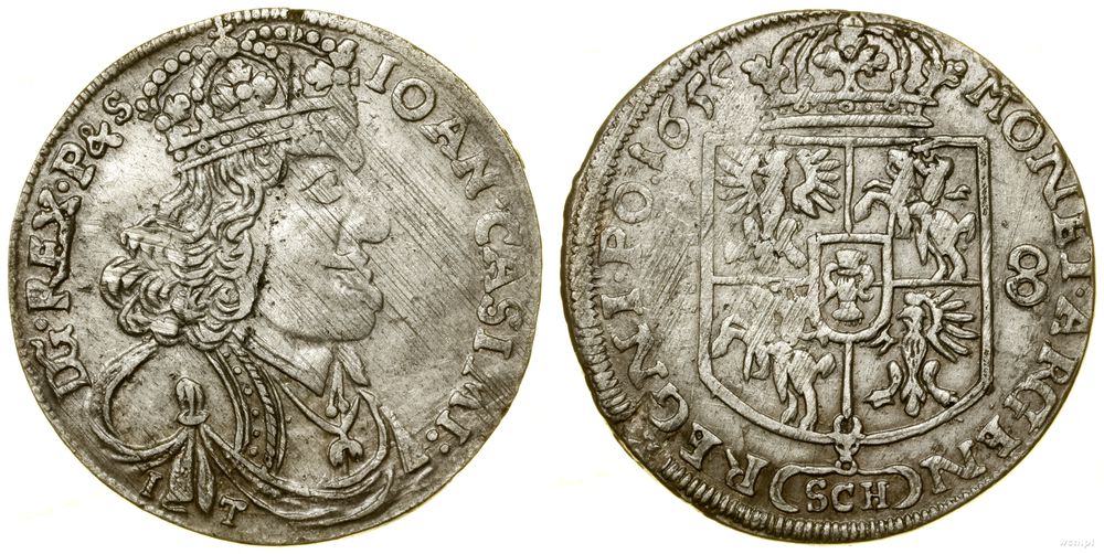 Polska, ort, 1655