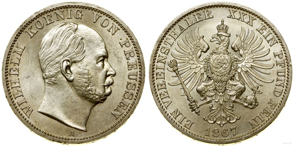 Niemcy, talar (Vereinstaler), 1867 A