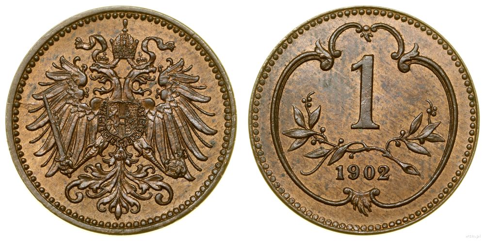 Austria, 1 halerz, 1902