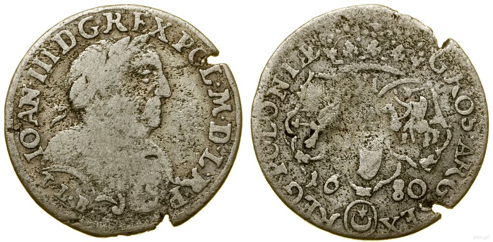 Polska, szóstak, 1680 TLB