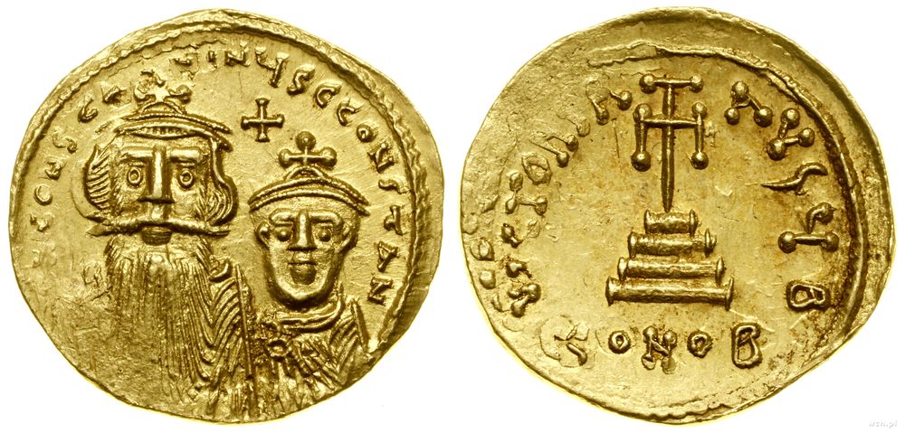 Bizancjum, solidus, (654–659)