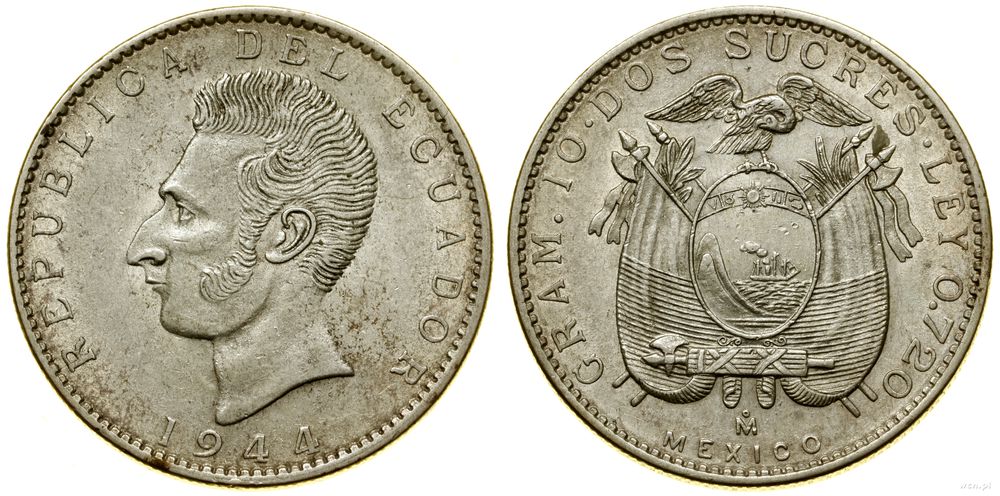 Ekwador, 2 sucre, 1944