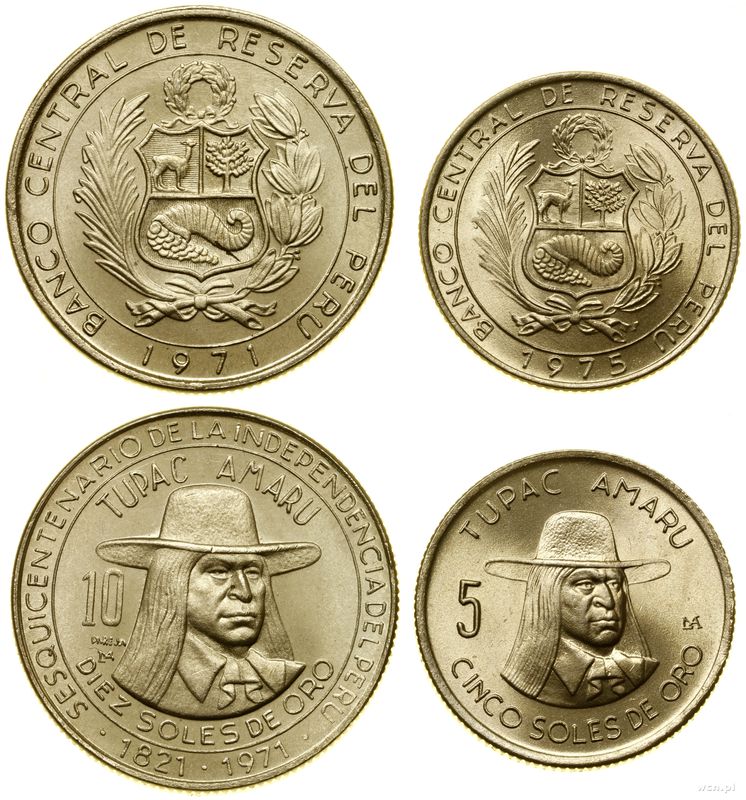 Peru, zestaw 2 monet