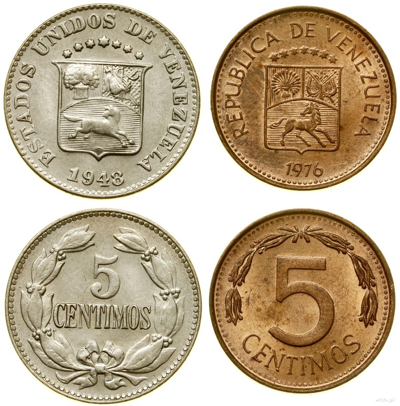 Wenezuela, zestaw 2 x 5 centymów