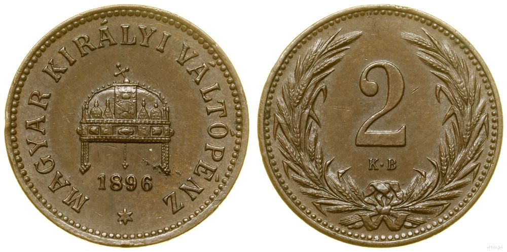 Węgry, 2 fillery, 1896