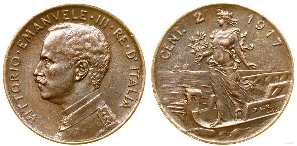 Włochy, 2 centesimi, 1917 R