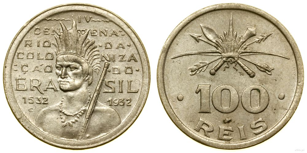 Brazylia, 100 reis, 1932
