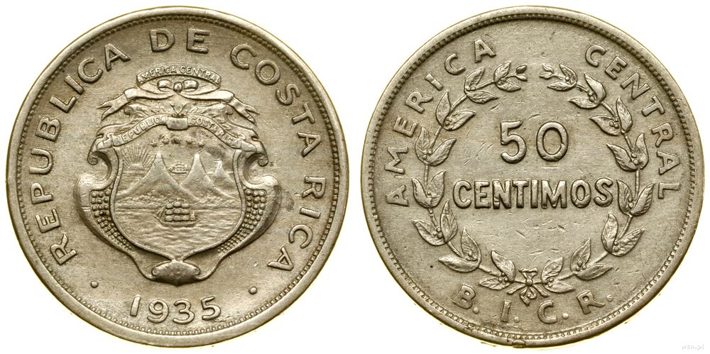 Kostaryka, 50 centymów, 1935