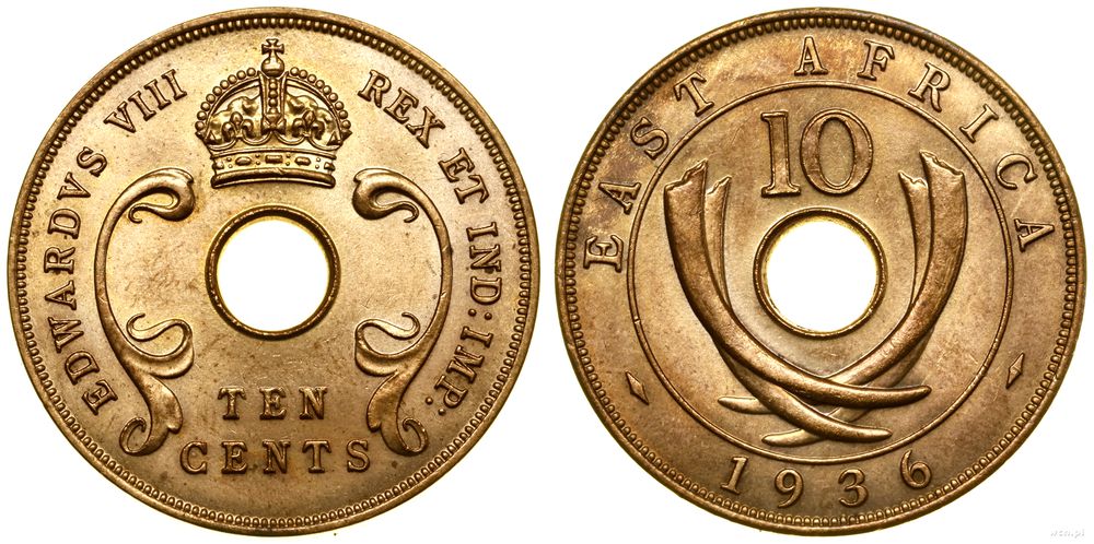 Brytyjska Afryka Wschodnia, 10 centów, 1936
