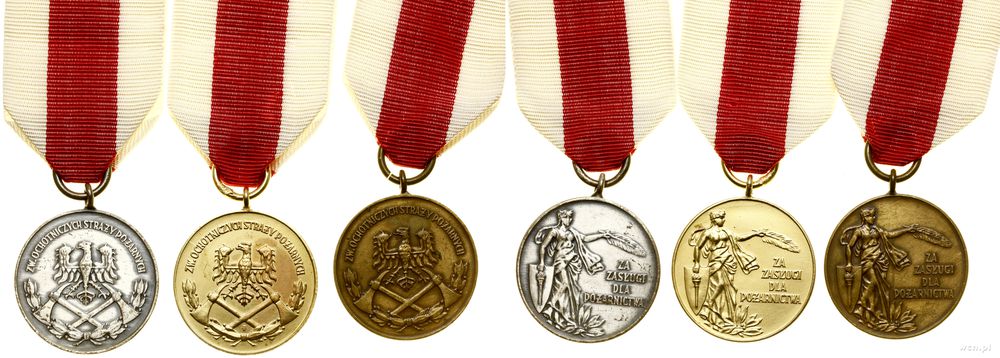 Polska, Złoty, Srebrny i Brązowy Medal „Za Zasługi dla Pożarnictwa”, (od 1958)