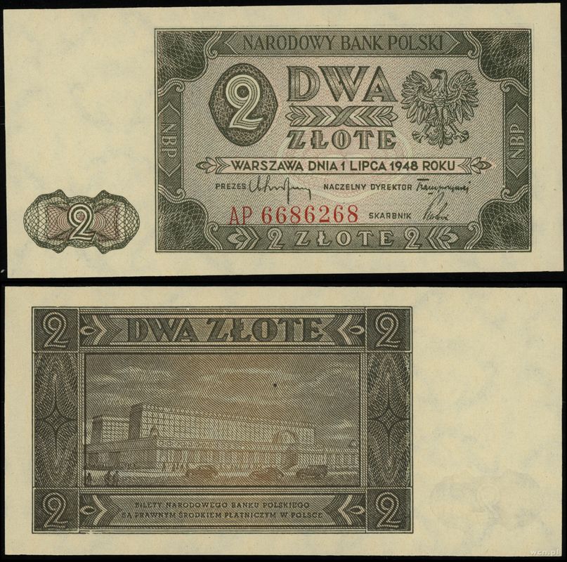 Polska, 2 złote, 1.07.1948