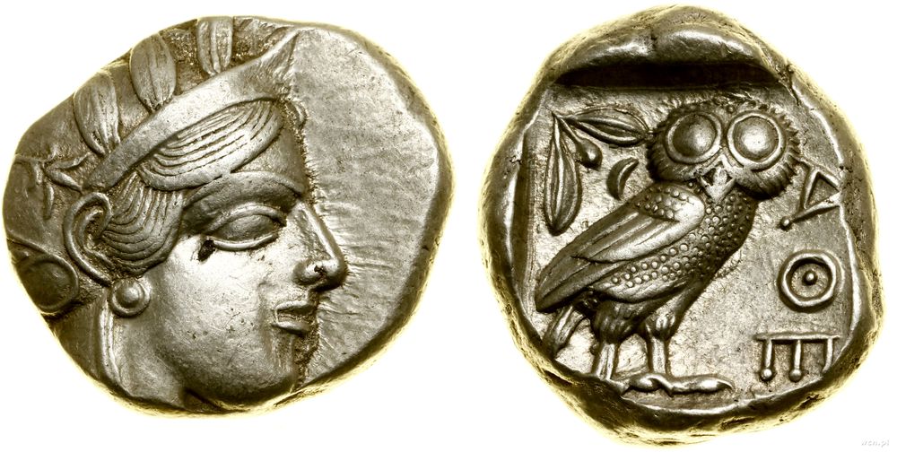 Grecja i posthellenistyczne, tetradrachma, ok. 454–404 pne