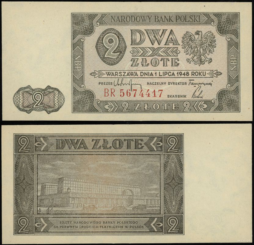 Polska, 2 złote, 1.07.1948