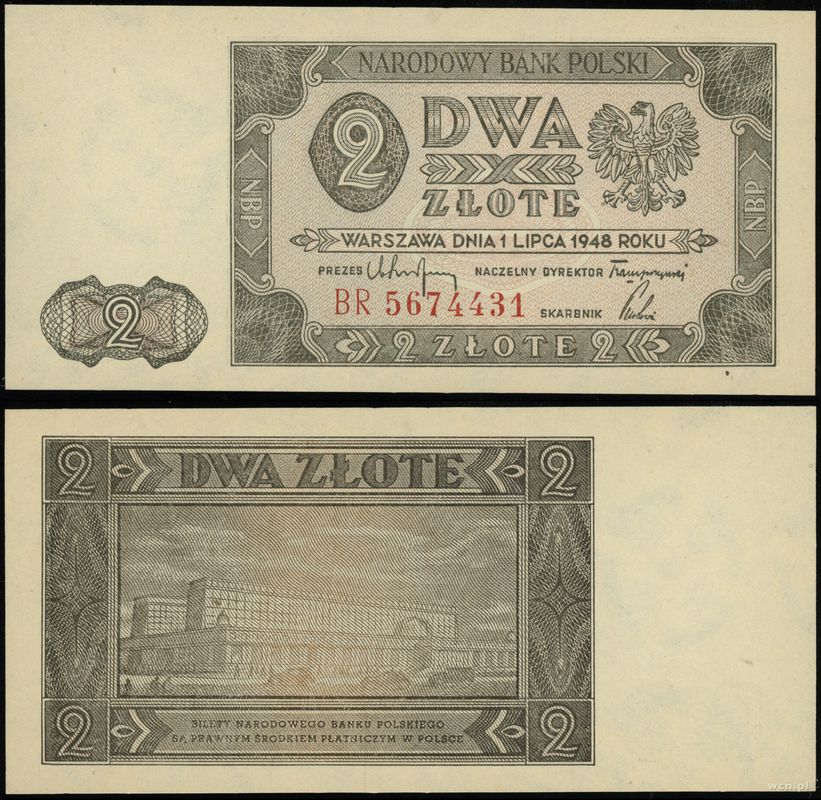 Polska, 2 złote, 1.07.1948