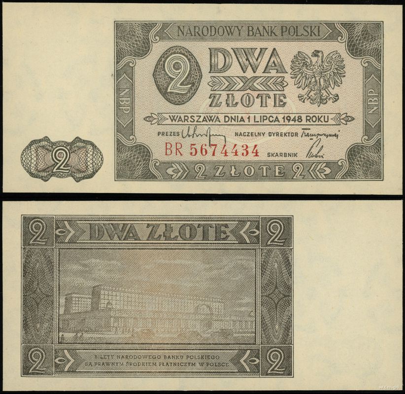 Polska, 2 złote, 1.07.1948