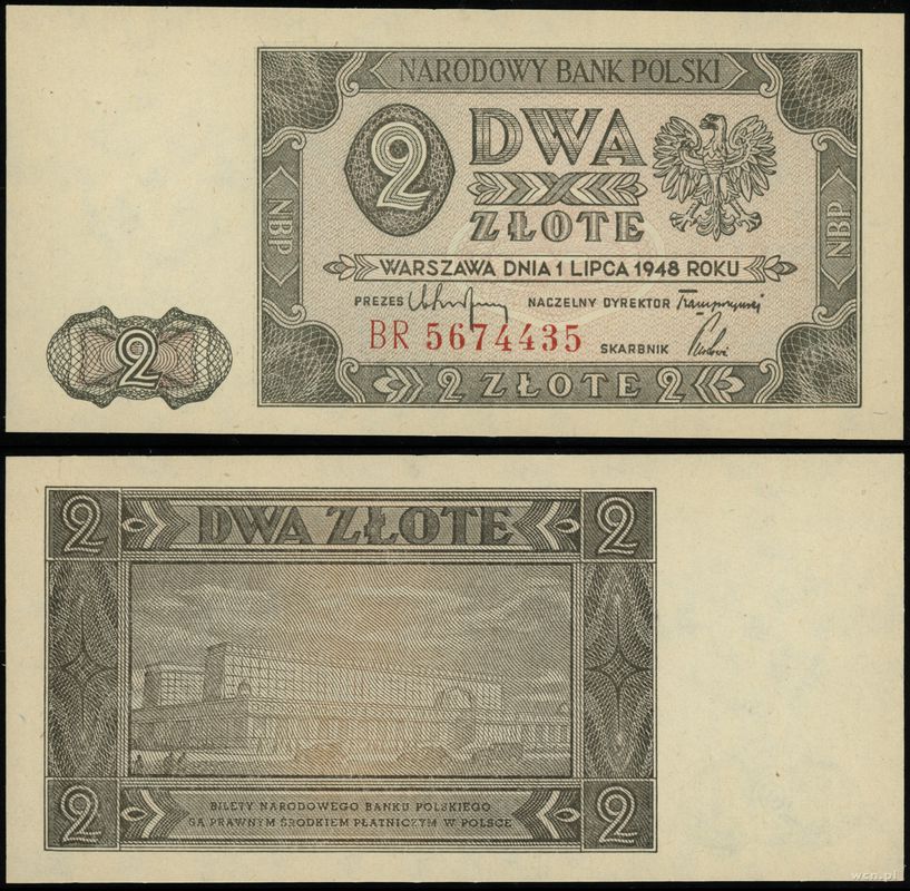 Polska, 2 złote, 1.07.1948