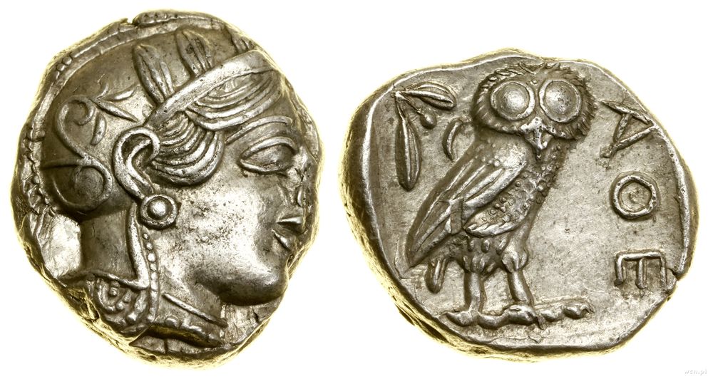 Grecja i posthellenistyczne, tetradrachma, (ok. 454–404 pne)