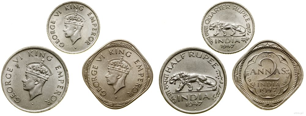 Indie, lot 3 monet, 1947