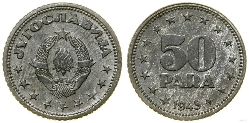 Jugosławia, 50 para, 1945