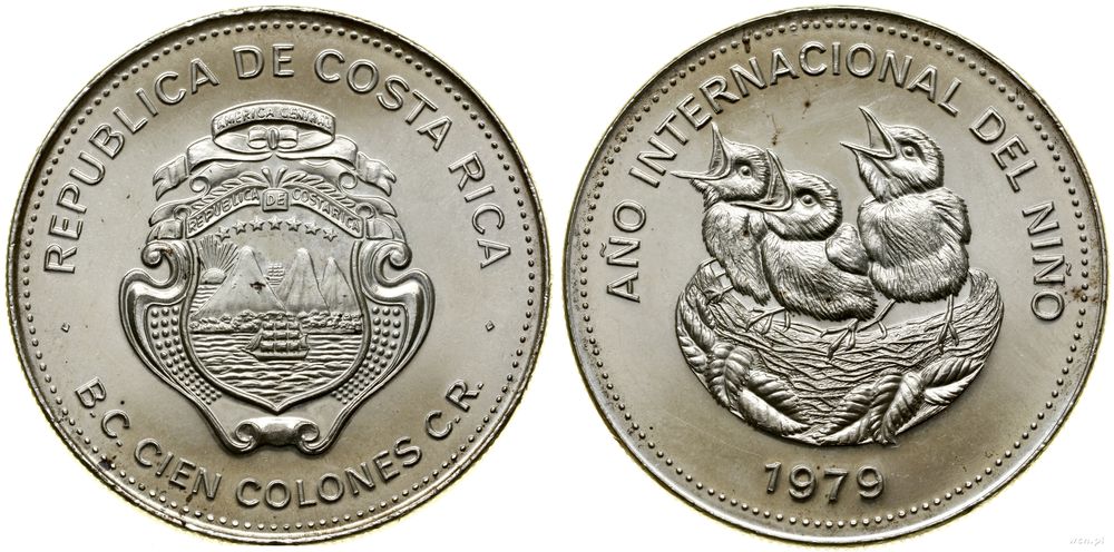 Kostaryka, 100 colonów, 1979