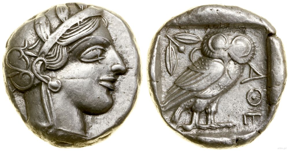 Grecja i posthellenistyczne, tetradrachma, (ok. 454–404 pne)