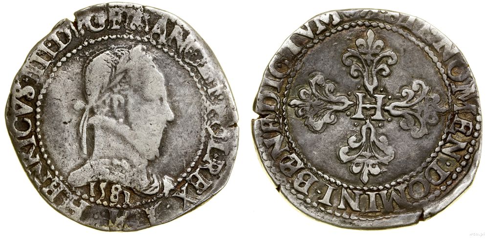 Polska, 1 frank, 1581 K