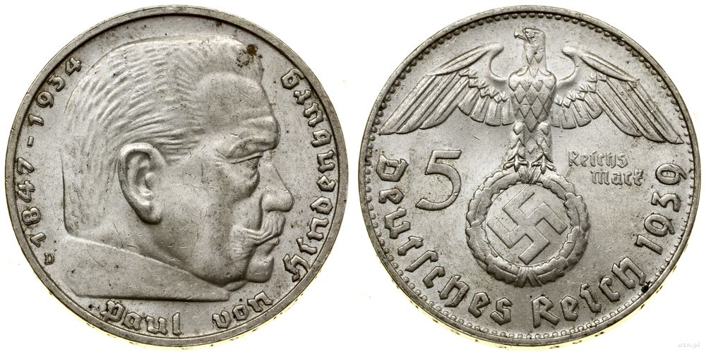 Niemcy, 5 marek, 1939 D