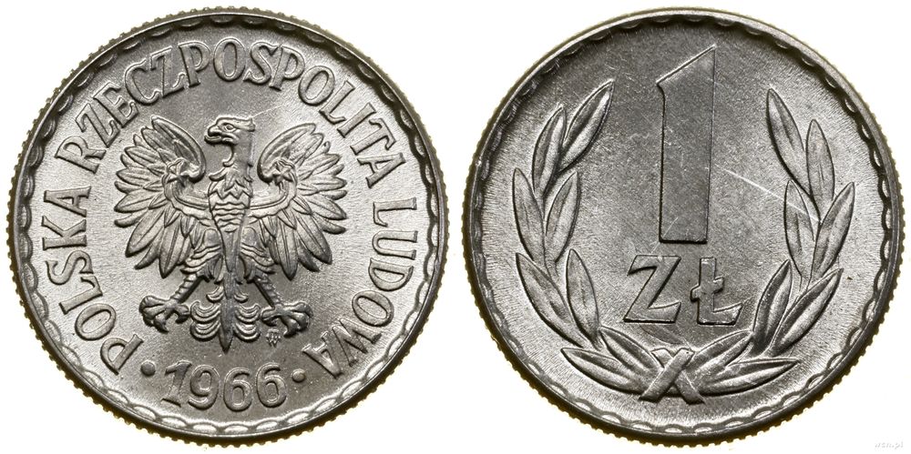 Polska, 1 złoty, 1966