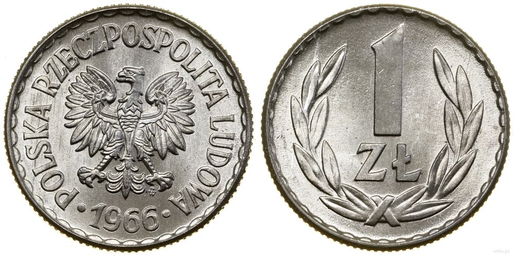 Polska, 1 złoty, 1966