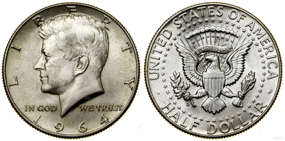 Stany Zjednoczone Ameryki (USA), 1/2 dolara, 1964 D