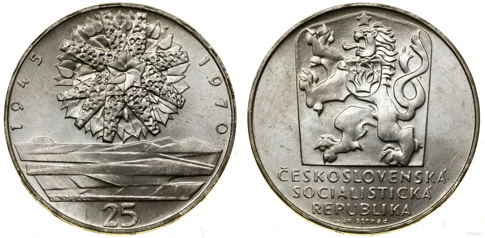 Czechosłowacja, 25 koron, 1970