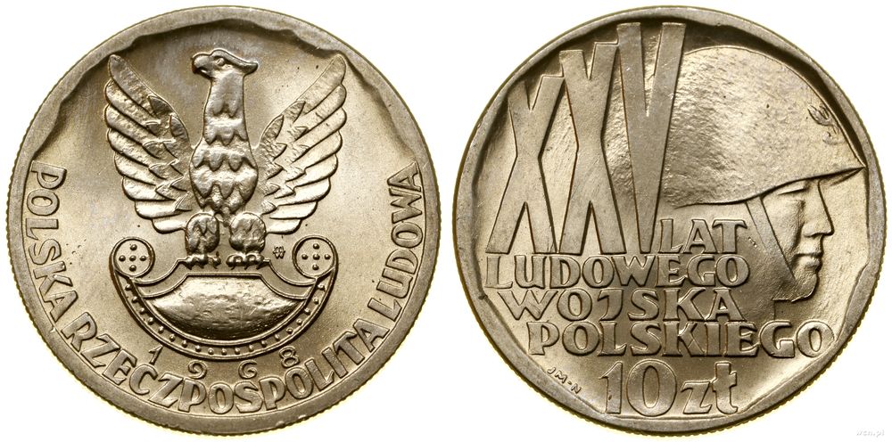 Polska, 10 złotych, 1968