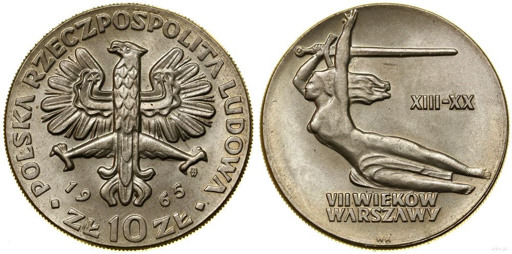 Polska, 10 złotych, 1965