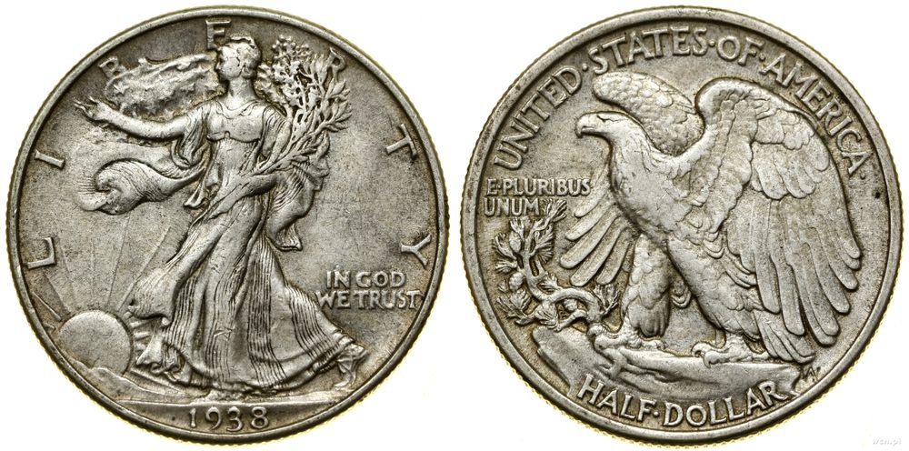 Stany Zjednoczone Ameryki (USA), 1/2 dolara, 1938