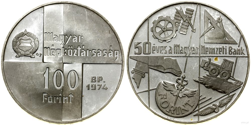 Węgry, 100 forintów, 1974 BP