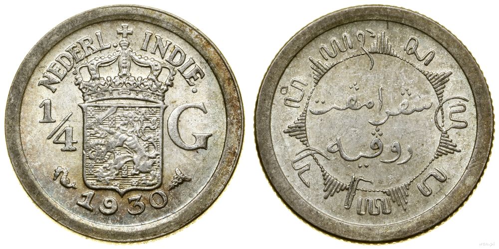 Holenderskie Indie Wschodnie (1726–1949), 1/4 guldena, 1930