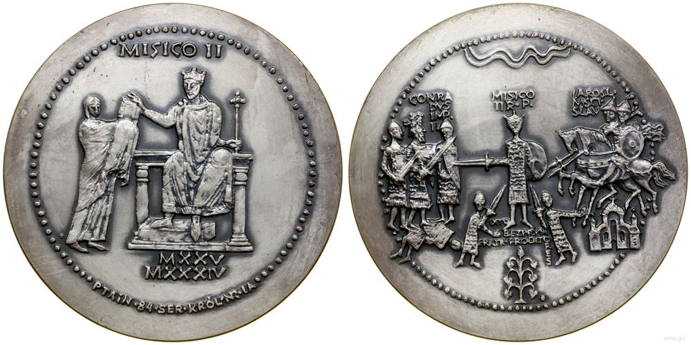 Polska, medal z serii królewskiej PTAiN – Mieszko II, 1984