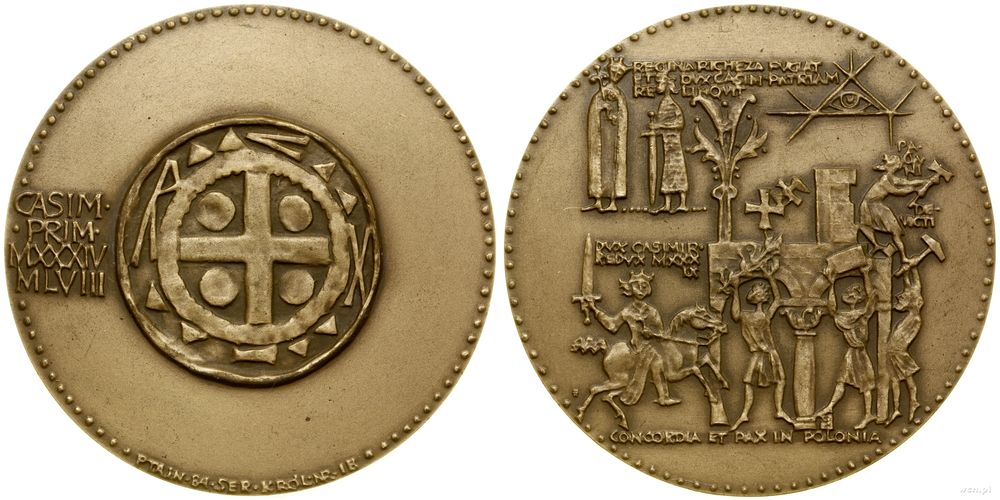 Polska, medal z serii królewskiej PTAiN – Kazimierz Odnowiciel, 1984