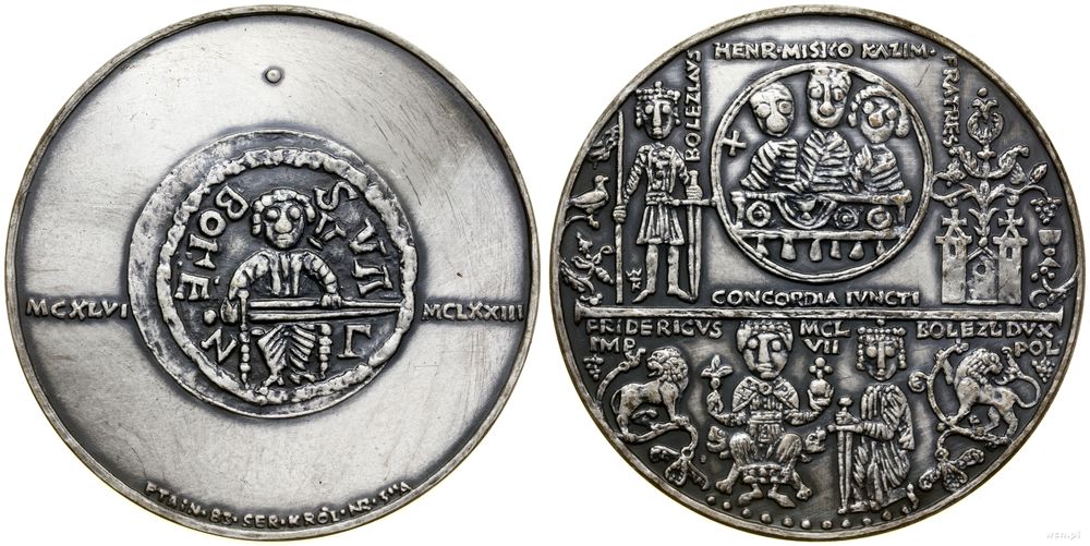 Polska, medal z serii królewskiej PTAiN – Bolesław Kędzierzawy, 1983