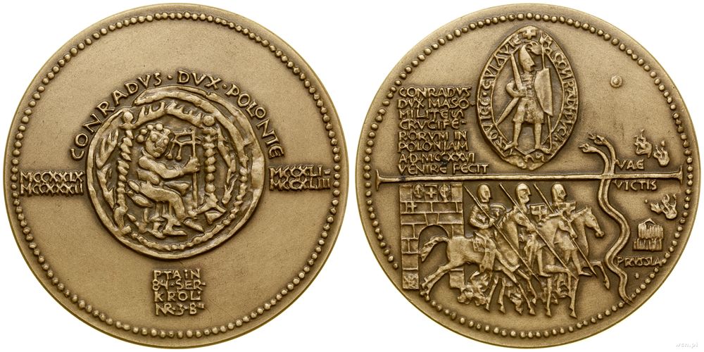 Polska, medal z serii królewskiej PTAiN – Konrad Mazowiecki, 1984