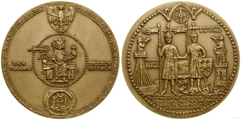 Polska, medal z serii królewskiej PTAiN – Przemysław II, 1981