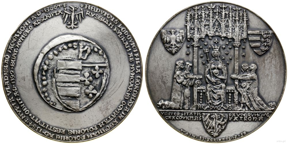 Polska, medal z serii królewskiej PTAiN – Jadwiga, 1983