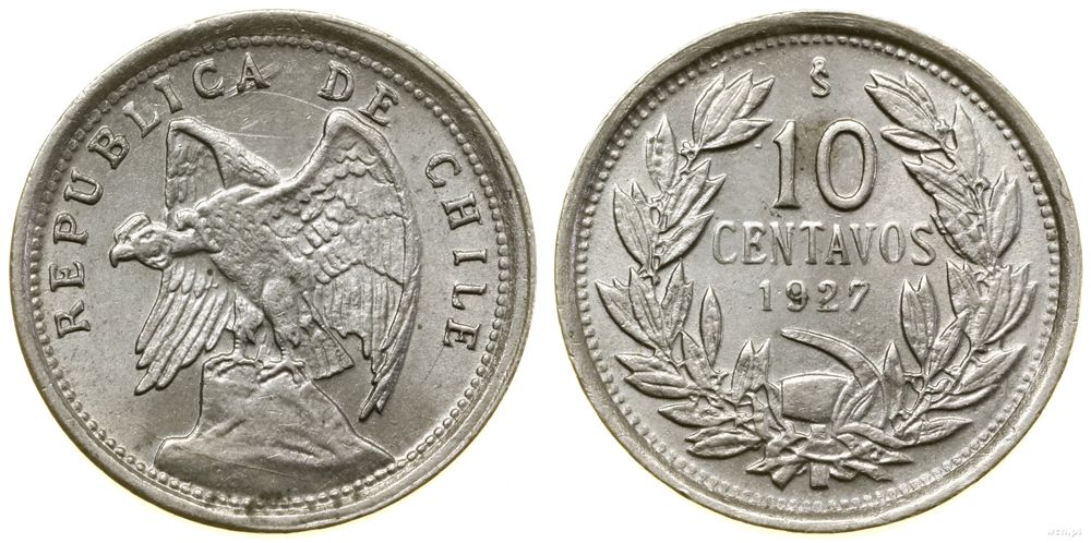 Chile, 10 centavo, 1927