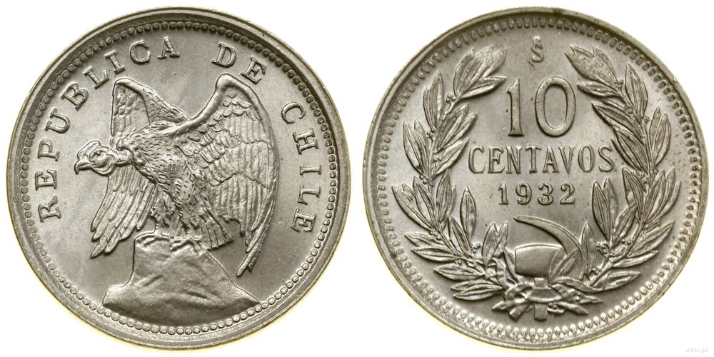 Chile, 10 centavo, 1932