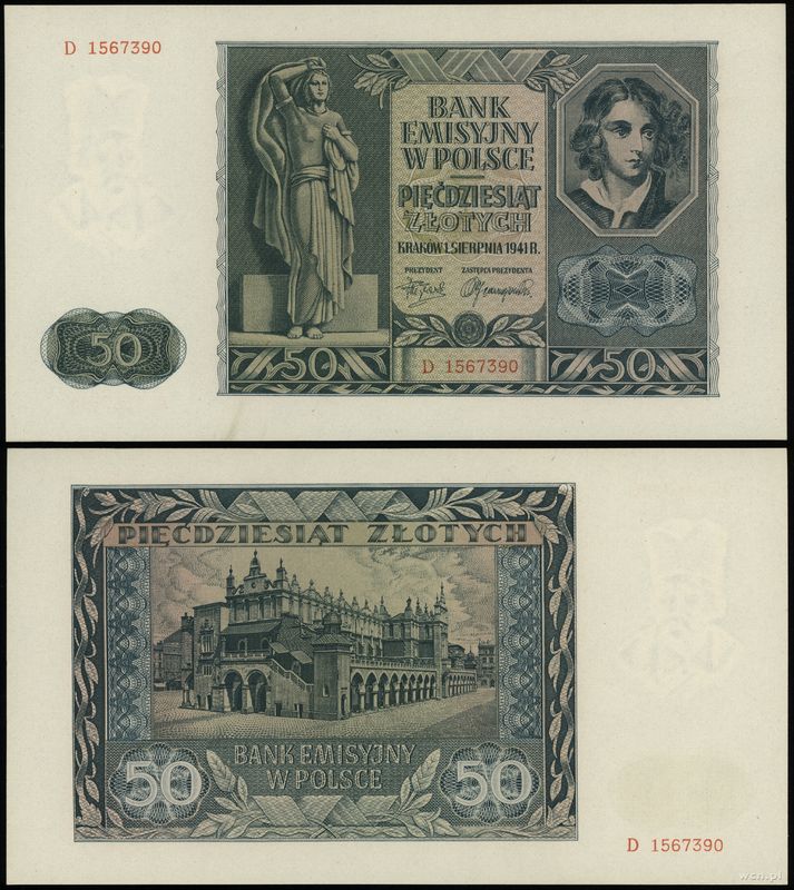Polska, 50 złotych, 1.08.1941