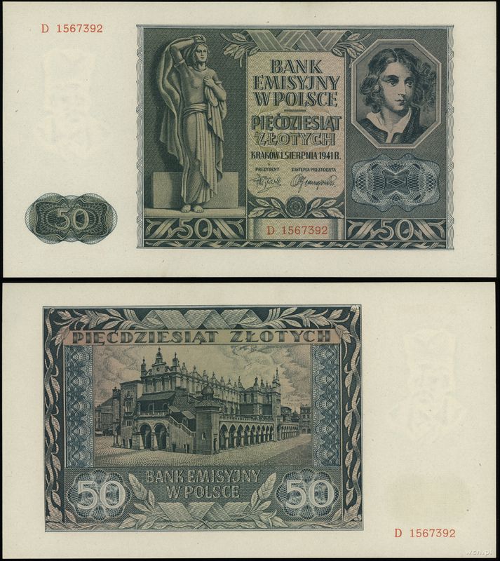 Polska, 50 złotych, 1.08.1941