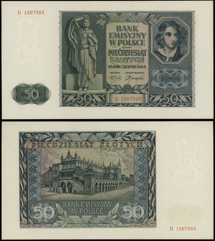 Polska, 50 złotych, 1.08.1941
