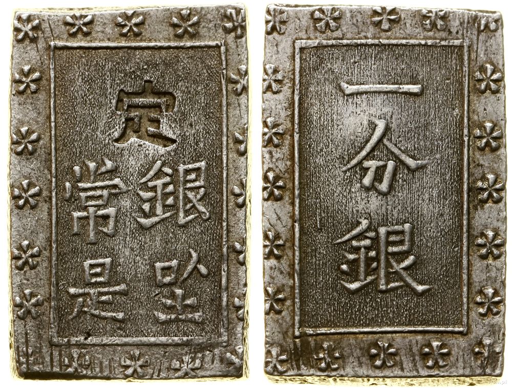 Japonia, 1 Bu srebrny (Ichibu Gin), bez daty (1859–1868)