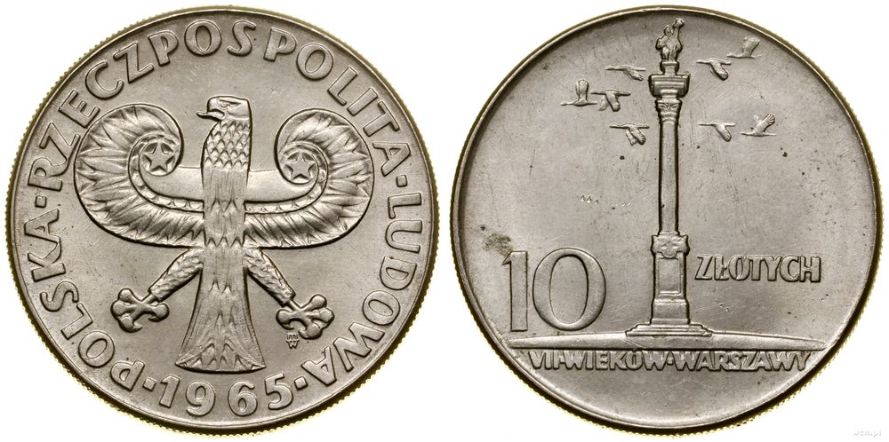 Polska, 10 złotych, 1965