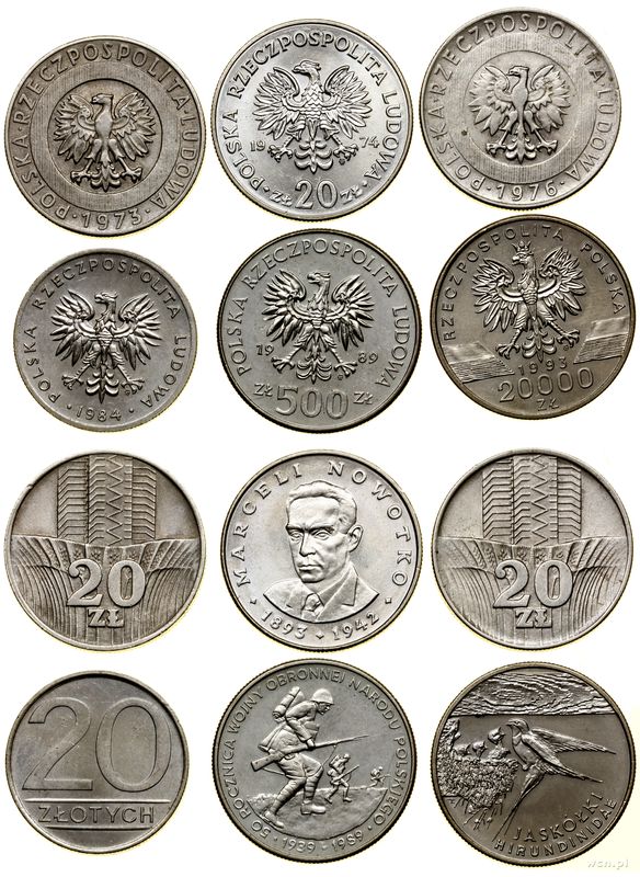 Polska, zestaw 6 monet